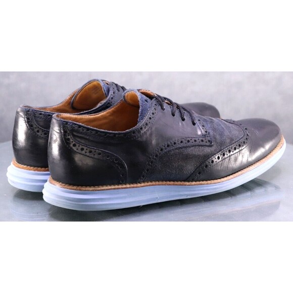 Cole Haan Original Grand Men\'s Wingtip Oxfords Dress Shoes Size 10.5 Blue C13198 main image 4